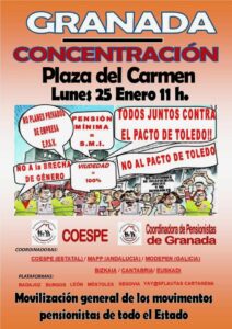 Aufruf zu einer Demonstration in Granada