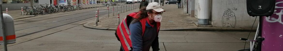 Wir auf der Kundgebung in Floridsdorf